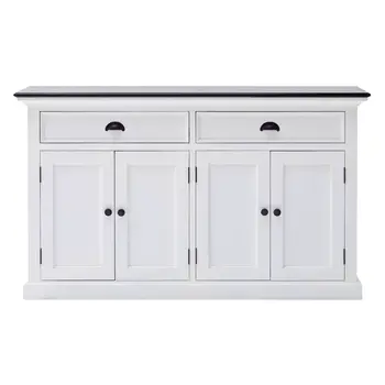 Modern Farmhouse Black And White Buffet Server