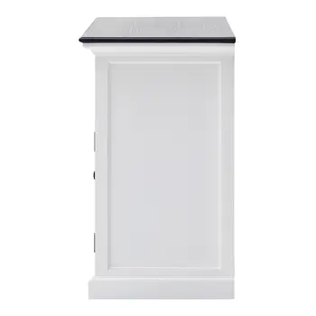 Modern Farmhouse Black And White Large Accent Cabinet