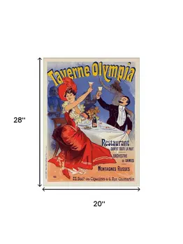 Taverne Olympia French Restaurant Unframed Print Wall Art