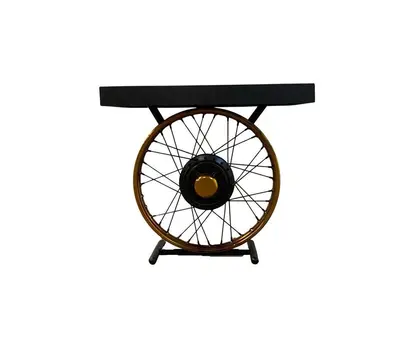 22" Black Solid Wood End Table
