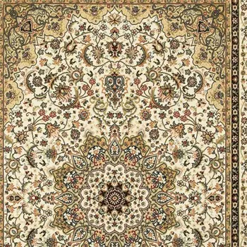 10' X 13' Ivory And Beige Floral Medallion Area Rug