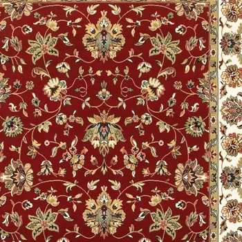 8' X 11' Red And Ivory Oriental Area Rug