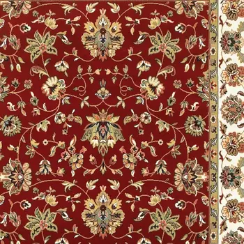 10' X 13' Red And Ivory Oriental Area Rug