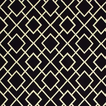 10' X 13' Black And Ivory Diamond Area Rug