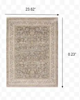 2' X 3' Beige And Ivory Area Rug