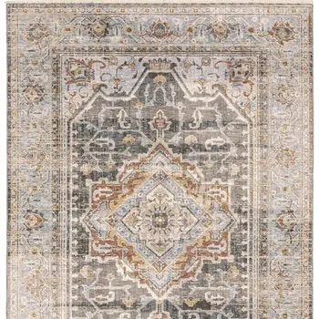 2' X 3' Blue And Gray Area Rug