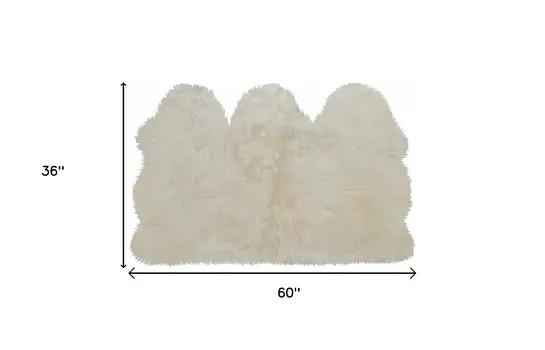 3' X 5' Golden Natural Sheepskin Area Rug