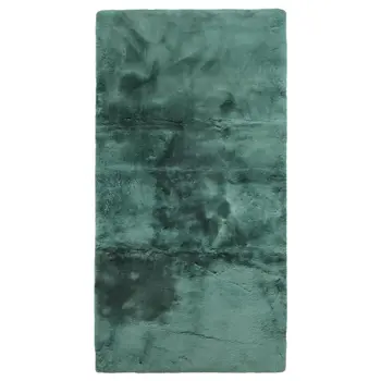 2" X 5" Green Natural Off White Medical Grade Double Sheepskin Throw Blanket
