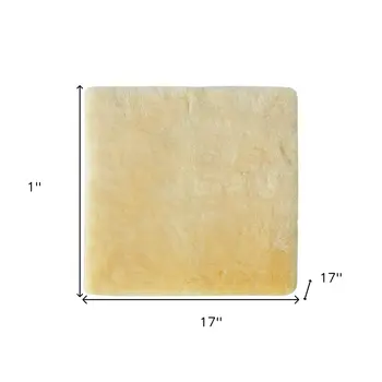 17" Square Natural Off White Medical Grade Sheepskin Chair Pad