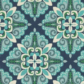 7' X 10' Blue And Green Indoor Outdoor Area Rug