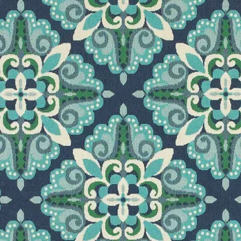 8' X 11' Blue And Green Indoor Outdoor Area Rug