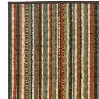 8' Green Indoor Outdoor Runner Rug