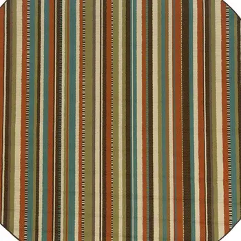 8' X 8' Green Round Indoor Outdoor Area Rug