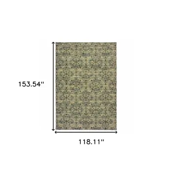 10' X 13' Ivory And Blue Geometric Area Rug