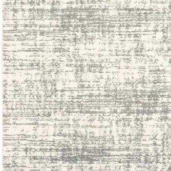 10' X 13' Ivory And Gray Abstract Strokes Area Rug