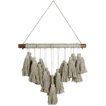 20" X 4" Beige Cotton Novelty Hanging Tapestry