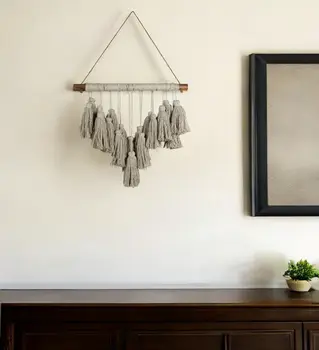 20" X 4" Beige Cotton Novelty Hanging Tapestry