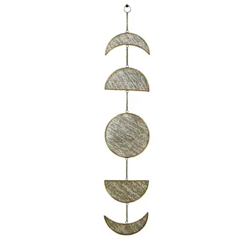 27" X 1" Gray Mirror And Brass Novelty Hanging Tapestry