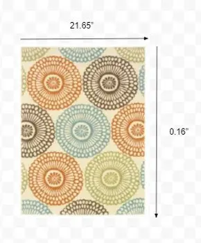 2' X 4' Beige Indoor Outdoor Area Rug