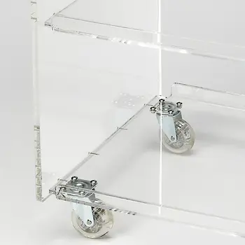 Clear Acrylic Rolling Server Bar Cart