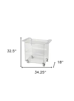 Clear Acrylic Rolling Server Bar Cart
