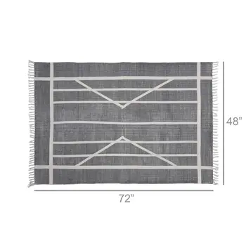 4' X 6' Gray Area Rug