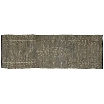2' X 3' Black Distressed Tribal Scatter Rug