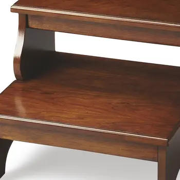 15" Brown Manufactured Wood Backless Bar Chair