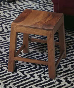 17" Dark Brown Ottoman