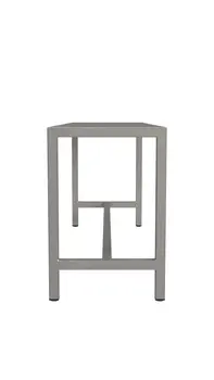 44" Silver Iron Bench