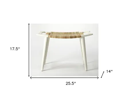 26" White Ottoman