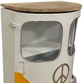 31" White And Wood Brown Solid Wood End Table With Two Shelves