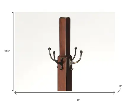 Webster Antique Cherry Coat Rack Tree