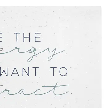 24" X 30" White Be The Energy Hanging Text Wall Decor