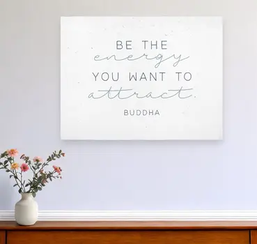 24" X 30" White Be The Energy Hanging Text Wall Decor