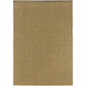 8' X 11' Tan Indoor Outdoor Area Rug