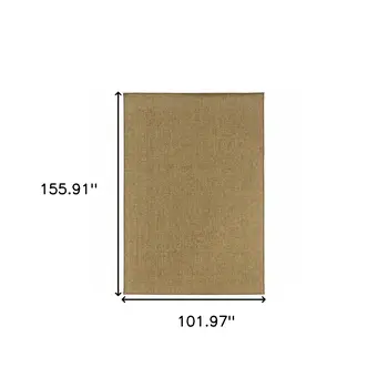 8' X 13' Tan Indoor Outdoor Area Rug