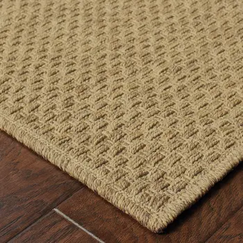 8' X 13' Tan Indoor Outdoor Area Rug