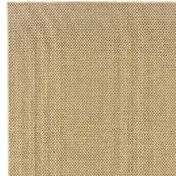 2' X 4' Beige Chevron Indoor Outdoor Area Rug