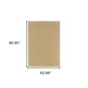 5' X 8' Beige Indoor Outdoor Area Rug