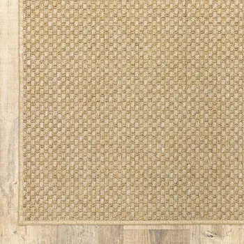 5' X 8' Beige Indoor Outdoor Area Rug
