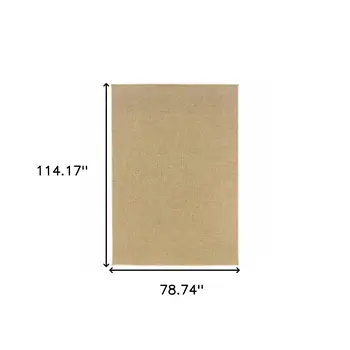 7' X 10' Beige Indoor Outdoor Area Rug