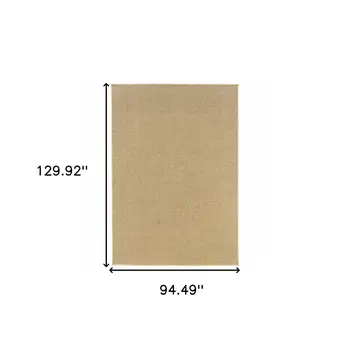 8' X 11' Beige Indoor Outdoor Area Rug