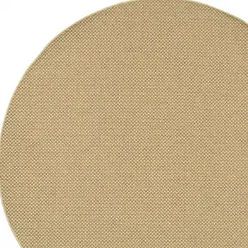 8' X 8' Beige Round Indoor Outdoor Area Rug