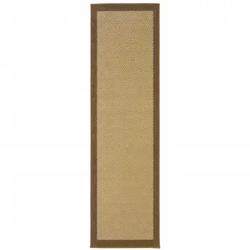 8' Beige Indoor Outdoor Area Rug