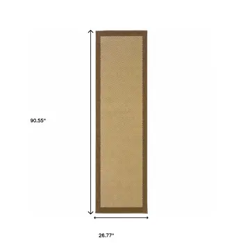 8' Beige Indoor Outdoor Area Rug