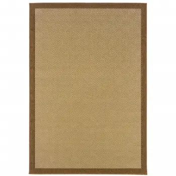 2' X 4' Beige Indoor Outdoor Area Rug