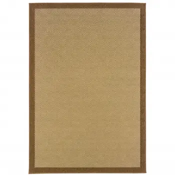 4' X 6' Beige Indoor Outdoor Area Rug