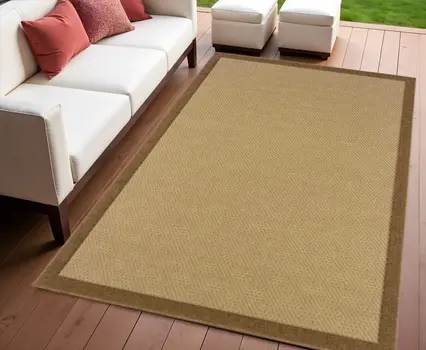 4' X 6' Beige Indoor Outdoor Area Rug