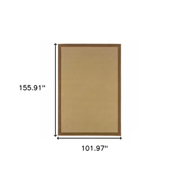 8' X 13' Beige Indoor Outdoor Area Rug